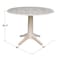 International Concepts Round 42 in Rd Dual Drop Leaf Pedestal Table, 30.3 inH, Unfinished, Ready to Finish, 42 in W, 42 in L K-42DPT-27B - alternate 2